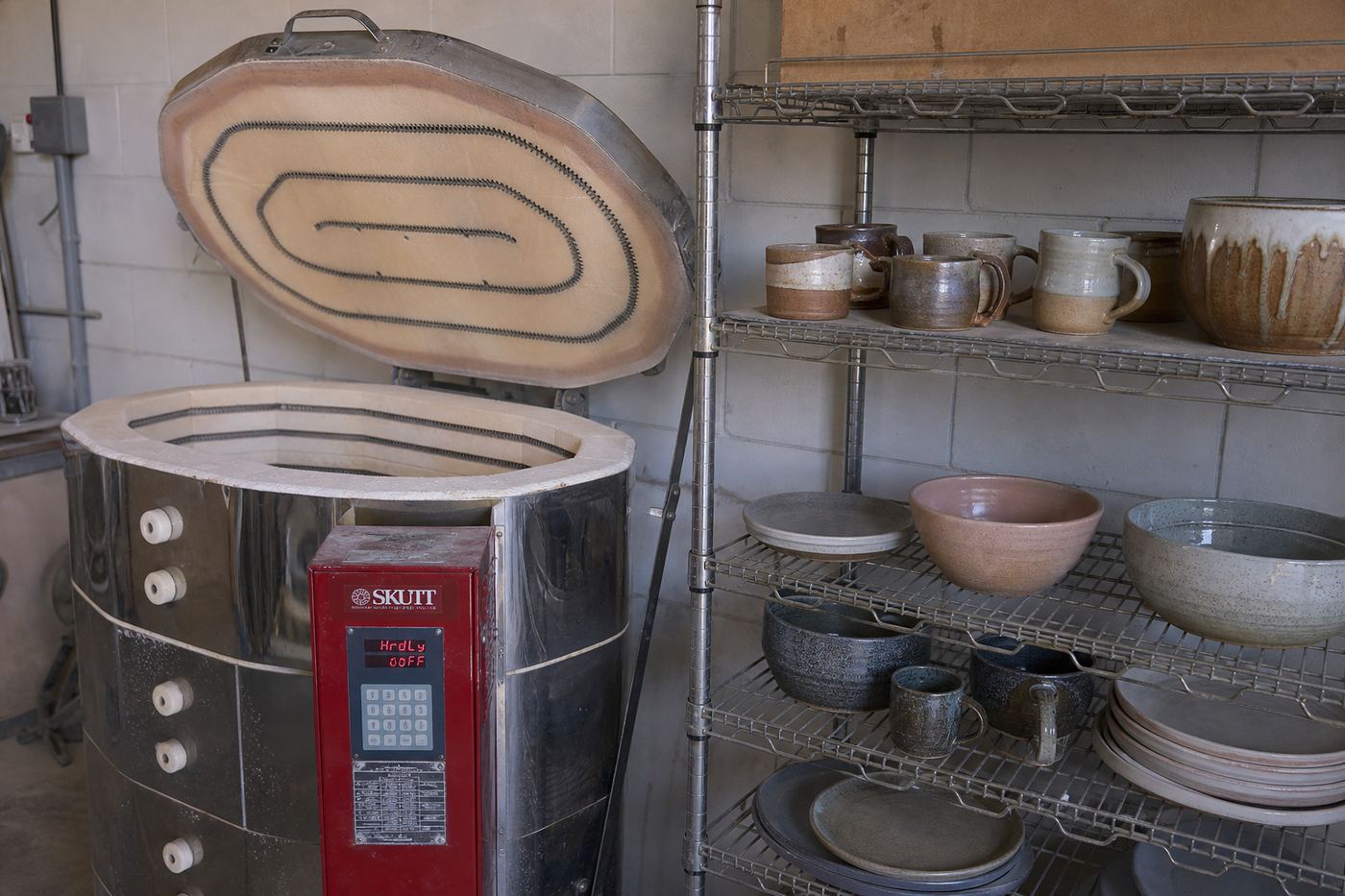 Finished ceramics near the kiln